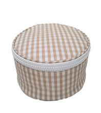 Load image into Gallery viewer, Roundup Jewelry Case (Gingham Khaki)
