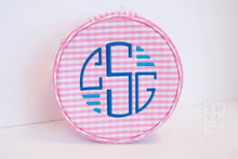 Load image into Gallery viewer, Roundup Jewelry Case (Gingham Pink)
