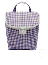 Load image into Gallery viewer, Take Away Insulated Lunch Bag - Gingham Lavender
