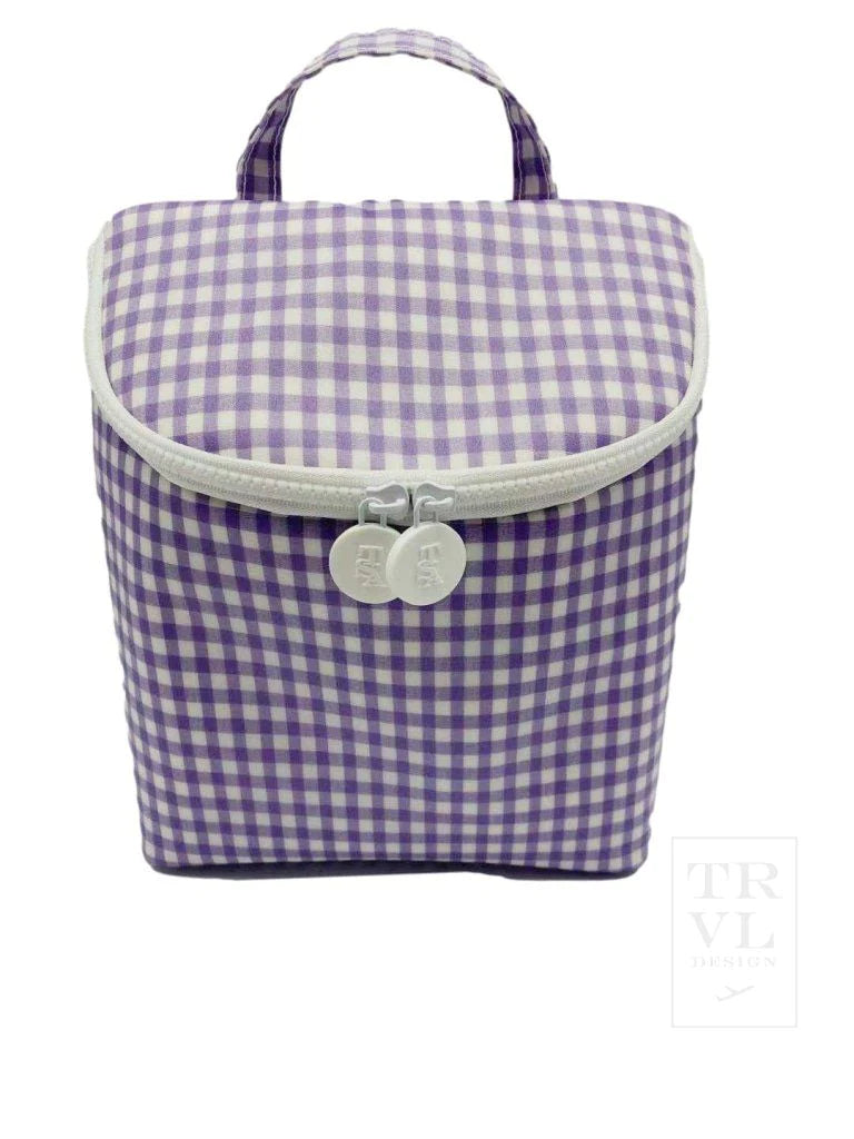 Take Away Insulated Lunch Bag - Gingham Lavender