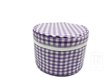 Load image into Gallery viewer, Roundup Jewelry Case (Gingham Lavender)
