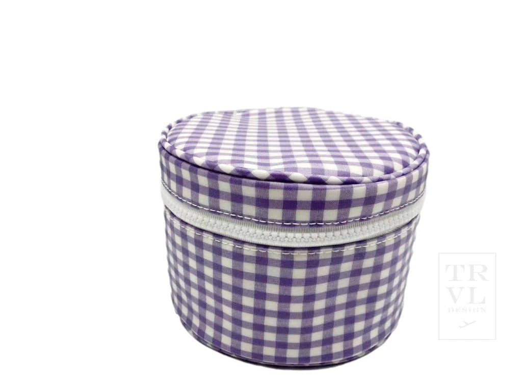 Roundup Jewelry Case (Gingham Lavender)