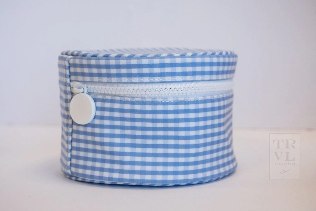 Roundup Jewelry Case (Gingham Sky)