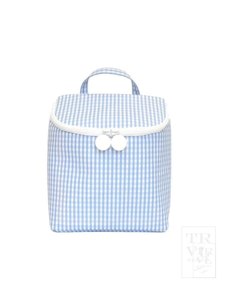 Take Away Insulated Lunch Bag - Gingham Sky