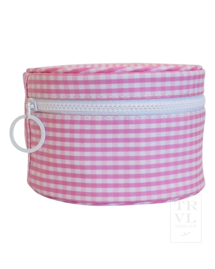 Roundup Jewelry Case (Gingham Pink)